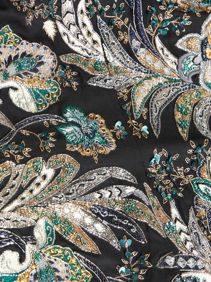 FLORAL PAISLEY JACKET WITH BEADS