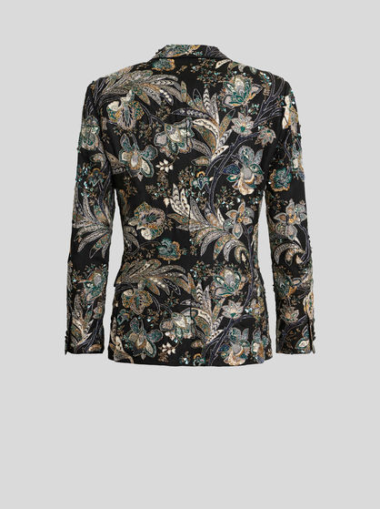 FLORAL PAISLEY JACKET WITH BEADS