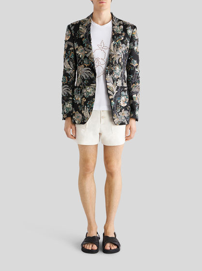FLORAL PAISLEY JACKET WITH BEADS