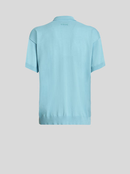 POLO SHIRT WITH PLACED FLORAL PRINT