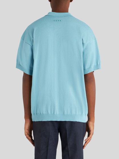 POLO SHIRT WITH PLACED FLORAL PRINT