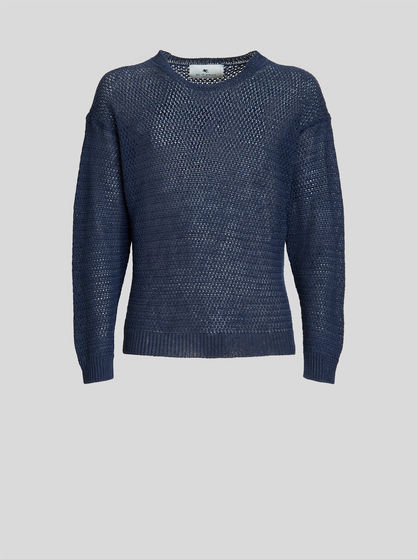 MESH STITCH LINEN JUMPER