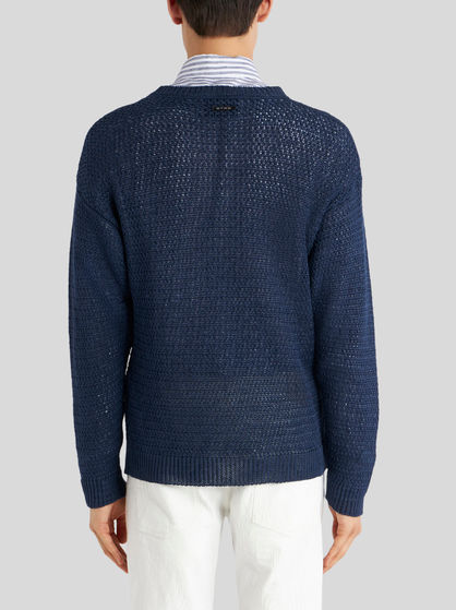 MESH STITCH LINEN JUMPER