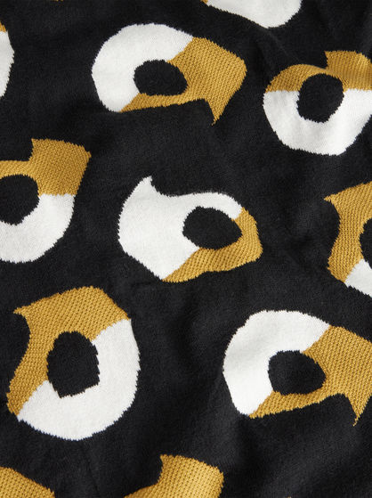 COTTON JACQUARD JUMPER WITH PAISLEY GRAPHICS
