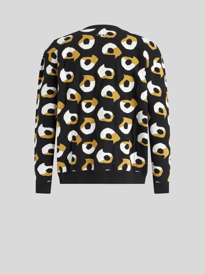 COTTON JACQUARD JUMPER WITH PAISLEY GRAPHICS