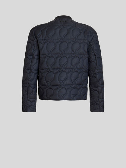 QUILTED PAISLEY DOWN BOMBER JACKET