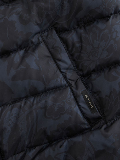 FLORAL PAISLEY SLEEVELESS DOWN JACKET