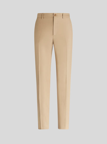 VIRGIN WOOL AND COTTON TROUSERS