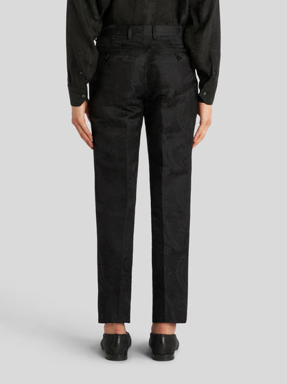 FLORAL PAISLEY JACQUARD TROUSERS