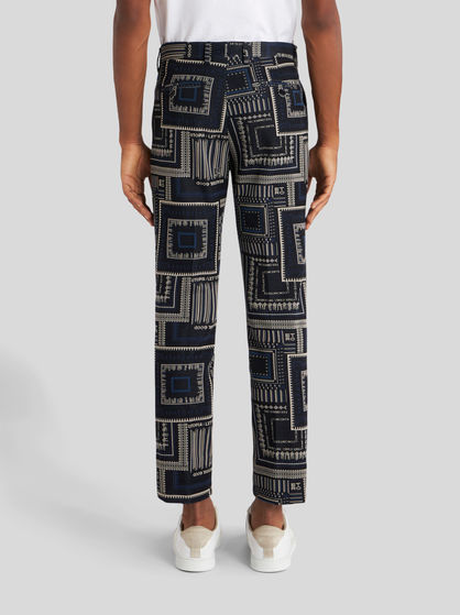TAILORED POUCH PRINT TROUSERS