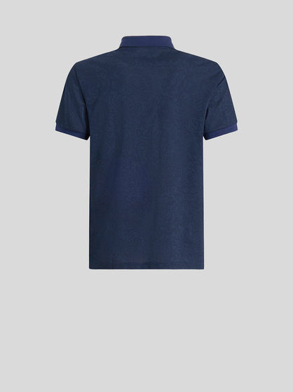 PAISLEY COTTON PIQUET POLO SHIRT