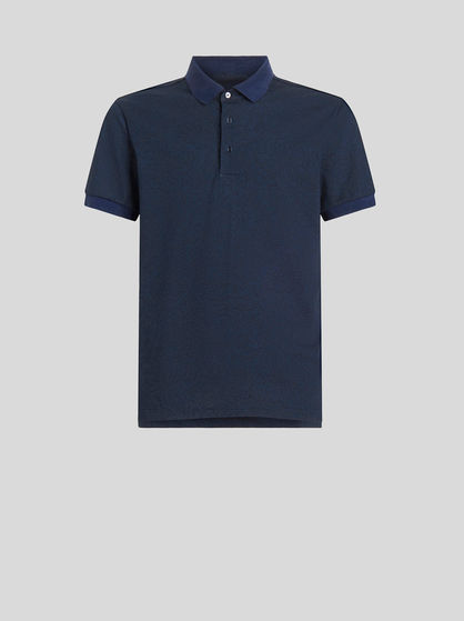 PAISLEY COTTON PIQUET POLO SHIRT