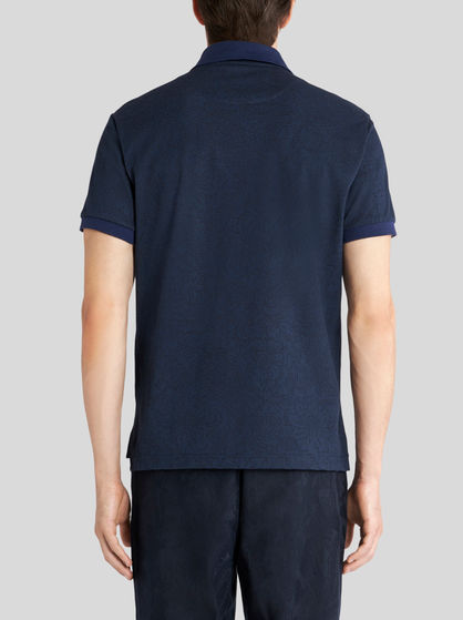 PAISLEY COTTON PIQUET POLO SHIRT