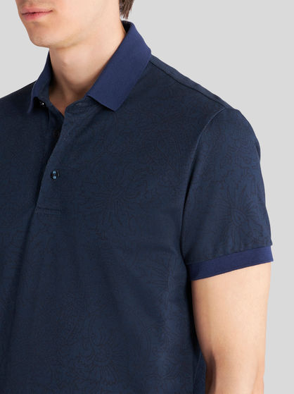 PAISLEY COTTON PIQUET POLO SHIRT