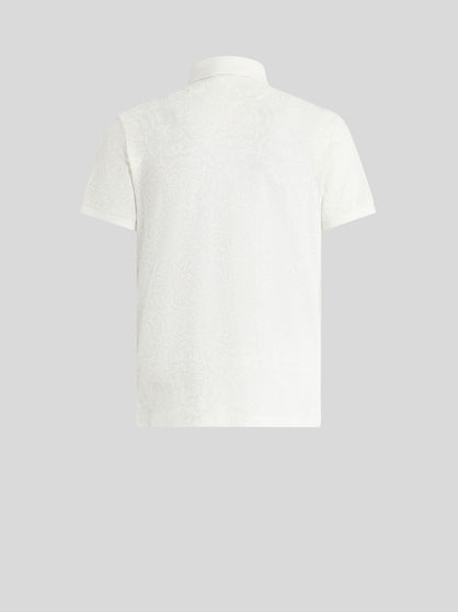 PAISLEY COTTON PIQUET POLO SHIRT