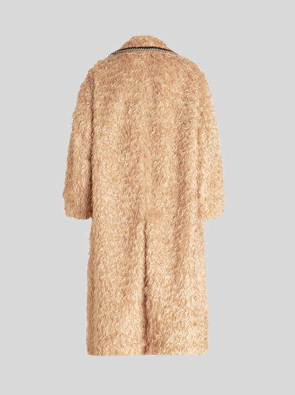 LONG COAT WITH WORKED EDGING