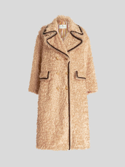 LONG COAT WITH WORKED EDGING
