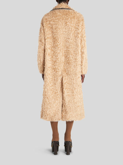 LONG COAT WITH WORKED EDGING