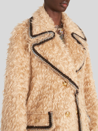 LONG COAT WITH WORKED EDGING