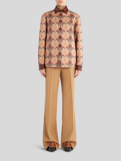 QUILTED SHIRT WITH PAISLEY DESIGN