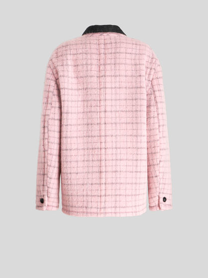 CHECK JACKET WITH EMBROIDERY