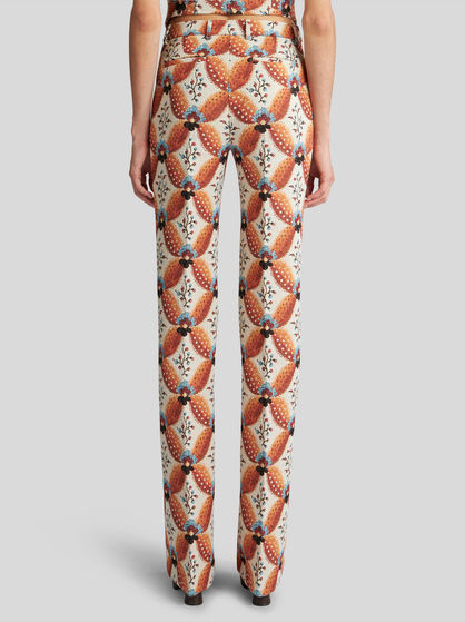 Jacquard trousers with diamond print  Elisabetta Franchi Outlet