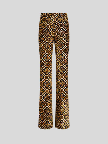 JACQUARD TROUSERS WITH MEDALLIONS