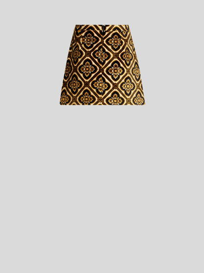 JACQUARD VELVET MINI SKIRT