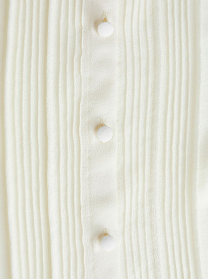 PLEATED SILK SHIRT