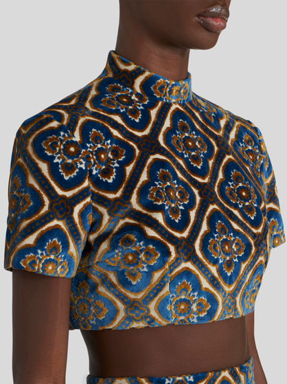 VELVET CROPPED TOP