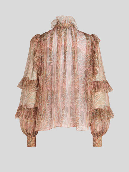 SILK TOP WITH RUCHES