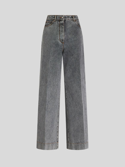 WIDE LEG JEANS WITH PEGASO