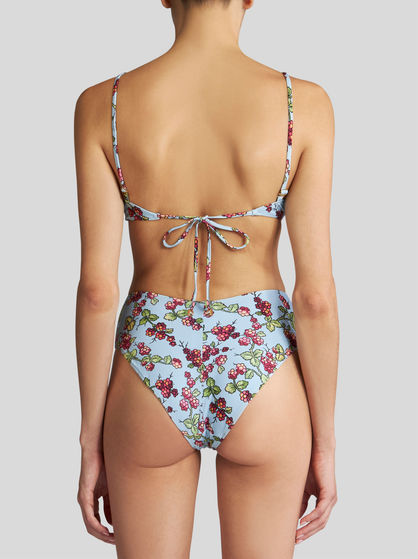 ONE-PIECE SWIMSUIT WITH BERRY PRINT