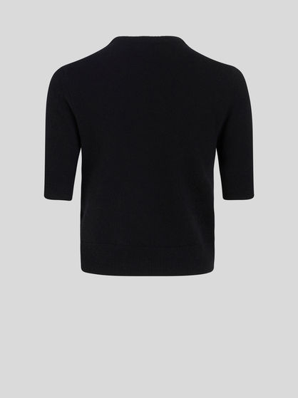 SHORT-SLEEVED JUMPER WITH SILK INSERTS