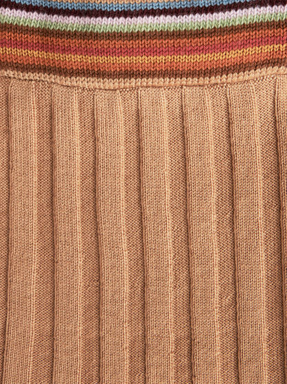 STRIPED RIBBED CARDIGAN