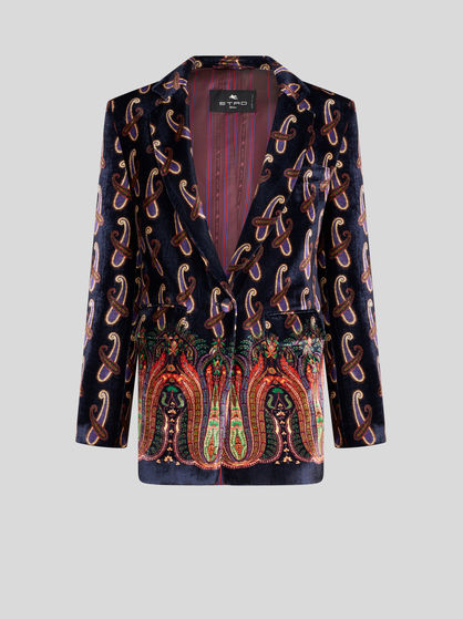VELVET JACKET WITH PAISLEY
