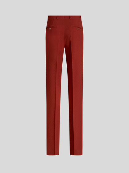 WOOL JACQUARD TROUSERS