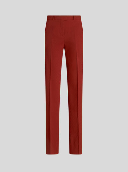 WOOL JACQUARD TROUSERS