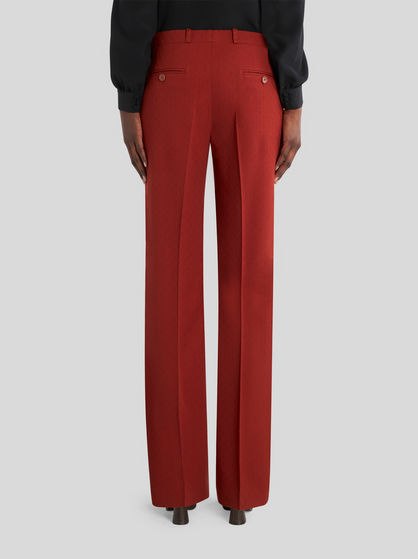 WOOL JACQUARD TROUSERS