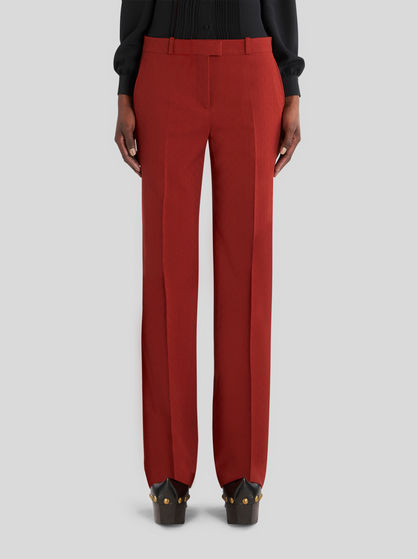 WOOL JACQUARD TROUSERS