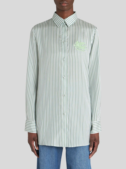STRIPED SHIRT WITH LOGO