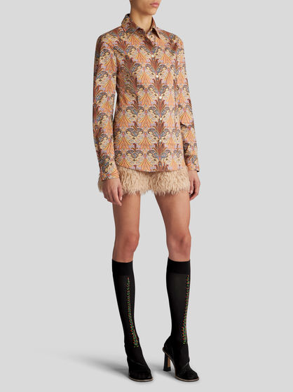 COTTON SHIRT WITH PAISLEY PRINT
