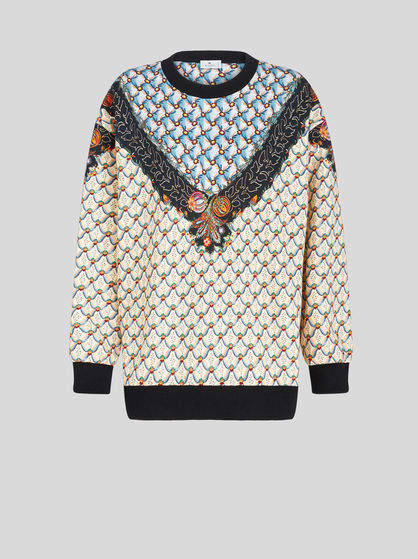 ROUND NECK PRINTED SWEATSHIRT