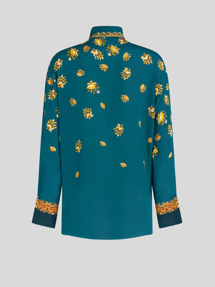 CRÊPE DE CHINE BLOUSE WITH NECK SCARF