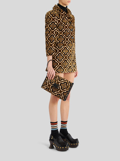 LARGE JACQUARD POUCH