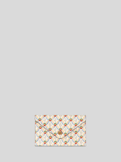 LEATHER FLORALIA CLUTCH BAG