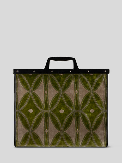 LARGE JACQUARD LOVE TROTTER BAG