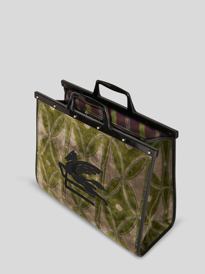 LARGE JACQUARD LOVE TROTTER BAG
