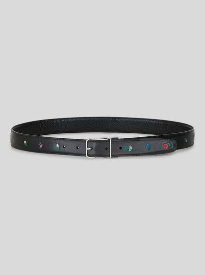 REVERSIBLE BELT WITH EMBROIDERY