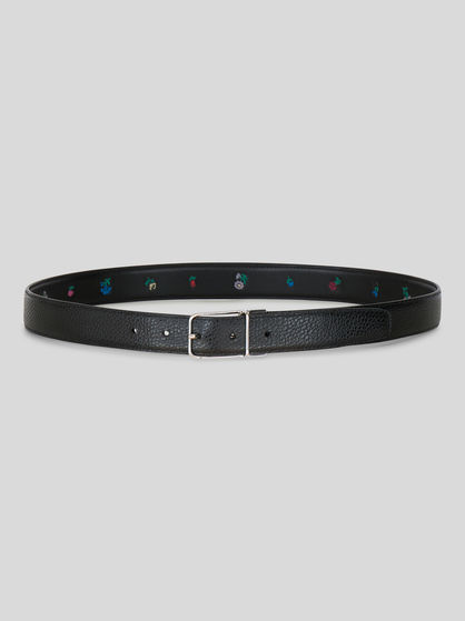 REVERSIBLE BELT WITH EMBROIDERY